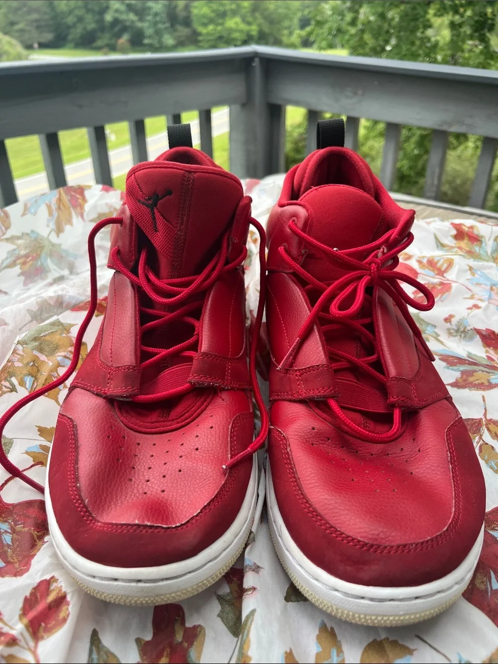 Jordan Men's Red High-Top Sneakers